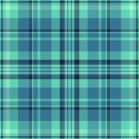 Oktoberfest check texture plaid, dreamy tartan textile . Tracery pattern seamless fabric background in teal and cyan colors. vector