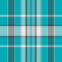 Tradition background seamless fabric, autumn texture check pattern. Glen plaid textile tartan in cyan and white colors. vector
