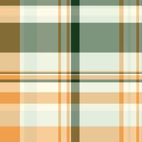 Elegant plaid pattern in muted orange, green, and cream tones. Perfect for textile design, website backgrounds, or crafting projects. vector