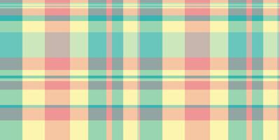 Upscale textile check pattern, canvas tartan seamless fabric. Short plaid background texture in light and orange colors. vector