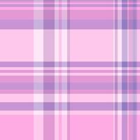 Windowpane fabric tartan plaid, quiet check texture background. Basic textile pattern seamless in light and pink colors. vector