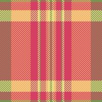 Tablecloth check tartan , lumberjack seamless texture pattern. Bed plaid textile background fabric in red and orange colors. vector