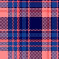 Warp background pattern seamless, single fabric plaid . Neutral textile check tartan texture in dark and blue colors. vector