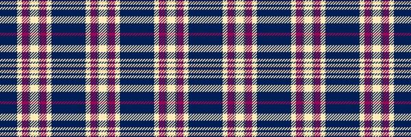 List plaid texture pattern, color background seamless textile. Wide check fabric tartan in blue and light colors. vector