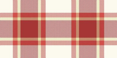Stylish red and cream plaid pattern, perfect for textile designs, website backgrounds, or packaging. The subtle texture adds visual interest. vector