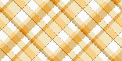 Stylish golden-hued plaid pattern, perfect for textile designs, website backgrounds, or autumnal themed projects. vector