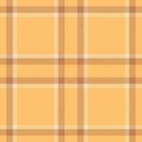Warm, pastel yellow and brown plaid pattern. Perfect for textile design, website backgrounds, or autumnal themed projects. Seamless repeat texture offers versatile design options. vector