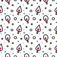 ice cream popsicle pattern with polka dots and dots on a white background vector