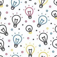 light bulb seamless pattern illustration vector