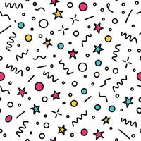 seamless pattern with colorful shapes, white background vector