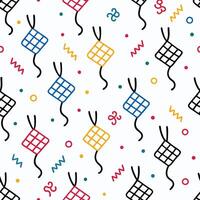 a pattern with colorful squares and triangles vector