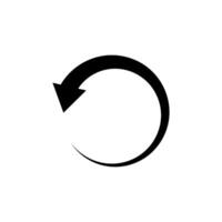 Rotate glyph icon tools and design circle sign vector