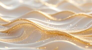 Golden Sparkling Waves Abstract Background photo