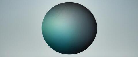 Round gradient with a rough texture going from blue green to charcoal on a see through background. photo