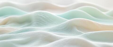 Abstract representation of a digital landscape with textured waves in a soft color palette photo