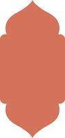 Dome with Rounded Rectangle Red Oriental Style Islamic Frame Arches with Modern Boho Mosque Dome for Window vector