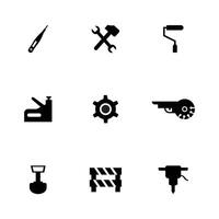 Construction blueprint architect design set vector