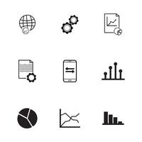 Data Analysis Line collection Icons vector