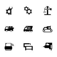 Construction installing condition icon set vector