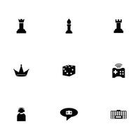 gaming editable symbol design set vector