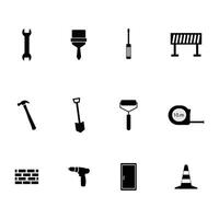 construction site icons for use vector