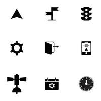 Navigation appointment schedule icon set vector