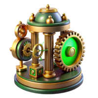 Intricate Gear System A 3D Model of Interlocking Mechanisms png