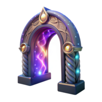 Glowing Archway to Another Dimension 3D Render of Fantasy Portal png