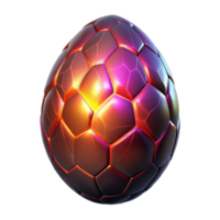 Glowing Hexagonal Egg A 3D Render of a Futuristic Orb png