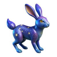 Cosmic Bunny A 3D Render of a Galaxy Themed Rabbit png