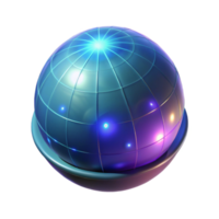 Luminous Sphere 3D Render of Abstract Glowing Orb png