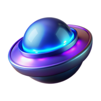 Abstract Sphere with Glowing Ring 3D Render of Futuristic Orb png