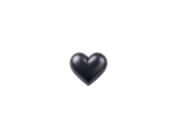 3d a heart made of glass with reflections all on a transparent background png