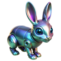 Cybernetic Rabbit A 3D Render of a Robotic Hare png