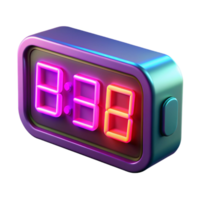 Neon Digital Clock 8 38 Time Display with Gradient Colors png