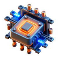 Advanced Technological Core Futuristic Energy System Design png