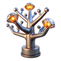 Modern Abstract Tree Lamp with Multiple Lights png