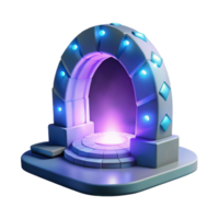 Luminous Archway A 3D Render of a Mystical Portal png