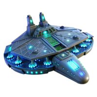 Futuristic Spaceship Design Advanced Alien Craft with Glowing Lights png
