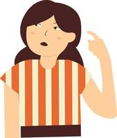 Person Confused Character with Flat Design vector