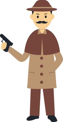 Detective Professional with Flat Design