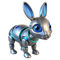 Cybernetic Bunny Robot A Futuristic Mechanical Rabbit Design png