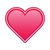 a pink heart icon on a white background vector