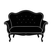 a-vintage style illustration of a sofa. vector