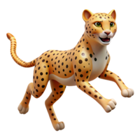 Cheetah in Motion A 3D Render of a Running Cheetah png