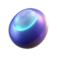 Abstract 3D Render Glowing Orb with Inner Light png