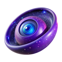 Cosmic Eye Abstract 3D Render of a Galactic Orb png