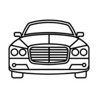a car icon in black and white on a white background vector
