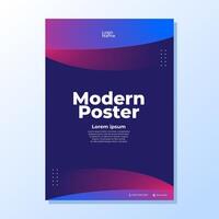 Gradient curve poster design vector