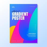 Abstract colorful gradient poster design vector